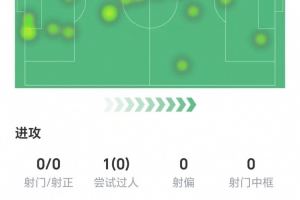 理查利森本场数据：零射门，8次地面对抗成功4次，3次争顶均成功