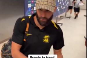 被要求在梗图上签名😓本泽马输球后怒怼女记者：你觉得很好玩？