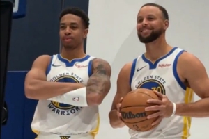 队内迷弟！库里拍摄定妆照 麦克米利安&理查德等着上前要合影